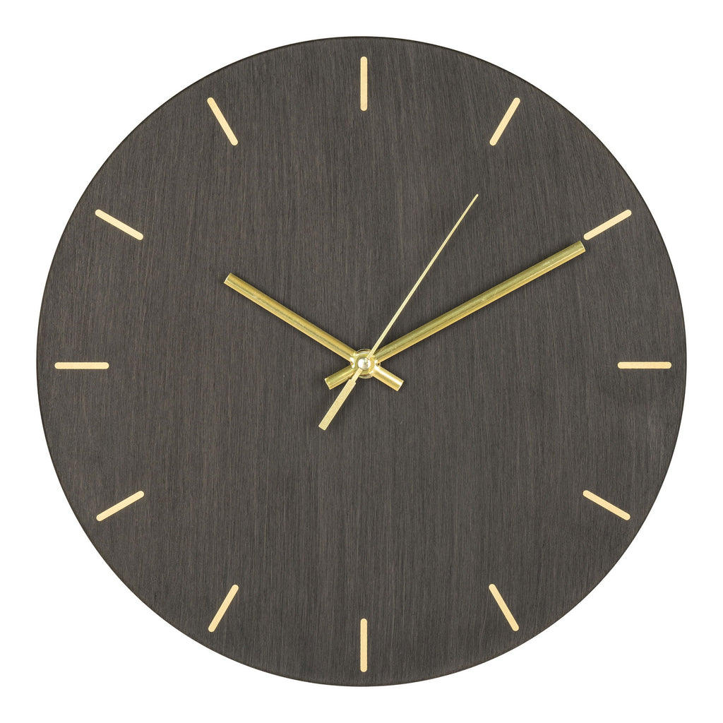 Asti Wanduhr - Wanduhr mit grauer Holzstruktur Ã˜30 cm