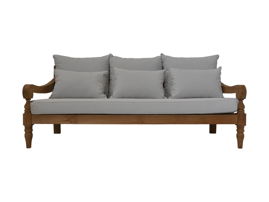 Bahama 3,5-Sitzer Sofa inkl. Kissen - 190x95x80 - Natur/Weiß - Teak