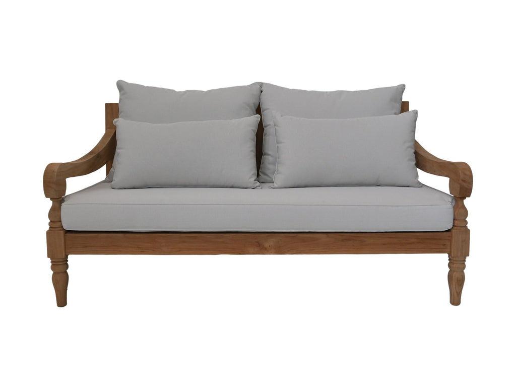 Bahama Sofa 2,5-Sitzer inklusive Kissen-Set - 150x95x80 - Natur/Weiß - Teak