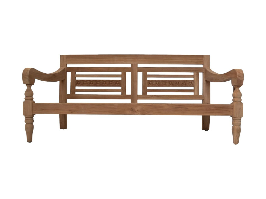 Bahama Sofa 2,5-Sitzer inklusive Kissen-Set - 150x95x80 - Natur/Weiß - Teak