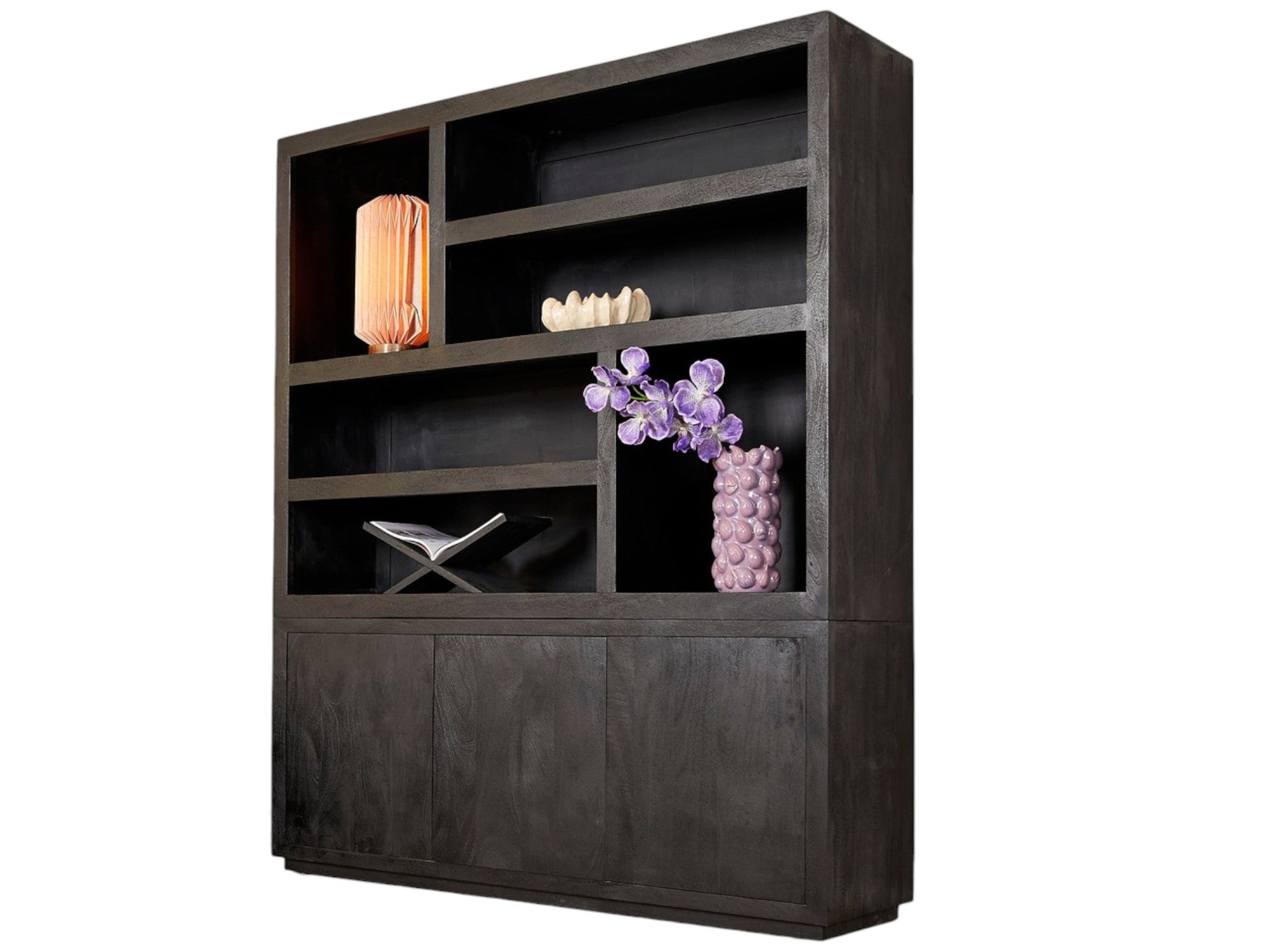 Regal Brüssel Schwarz XL | 160 cm