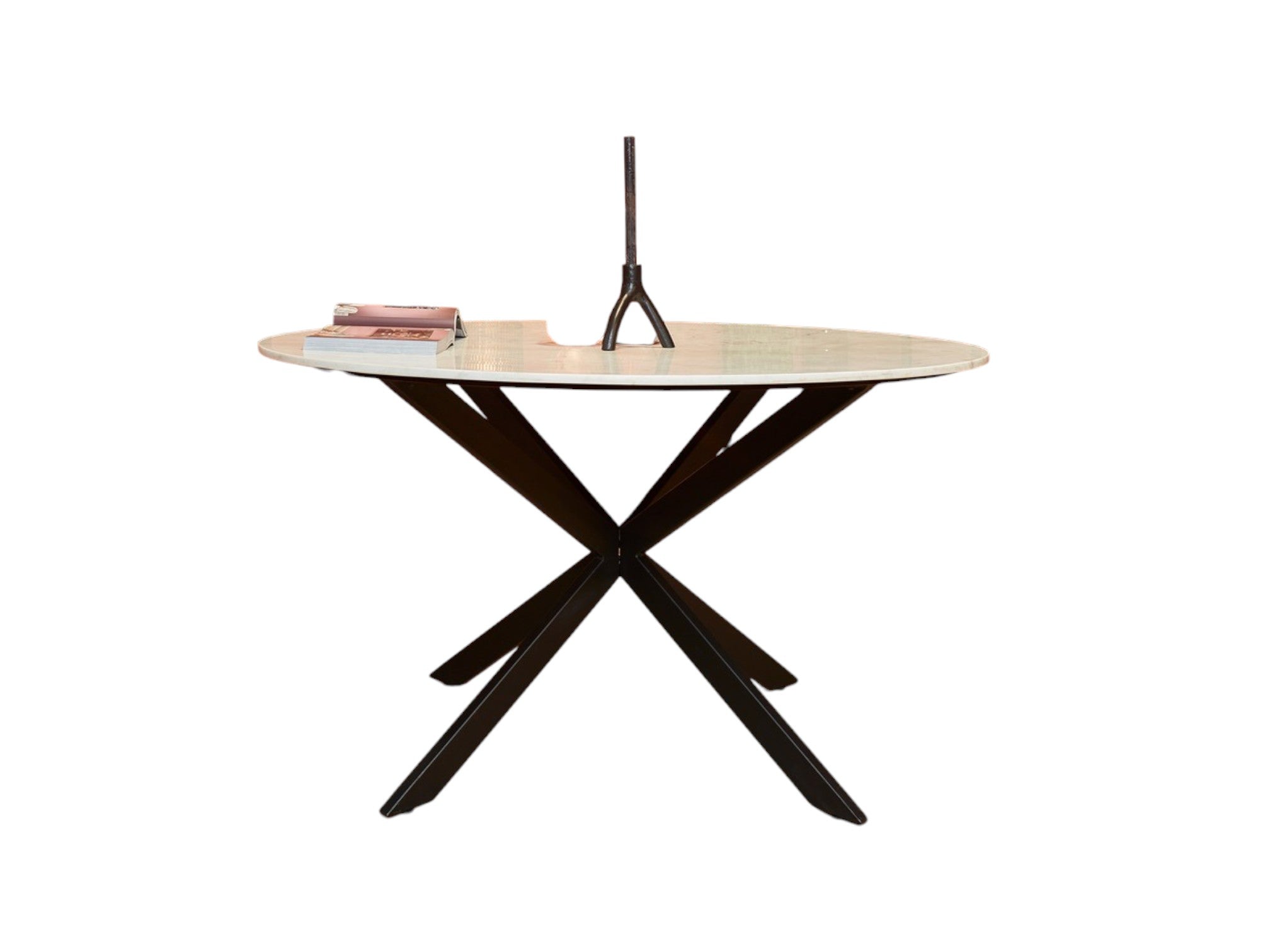 Esszimmer-Tisch Lynn | Rund | Weißes Marmor | 130 CM
