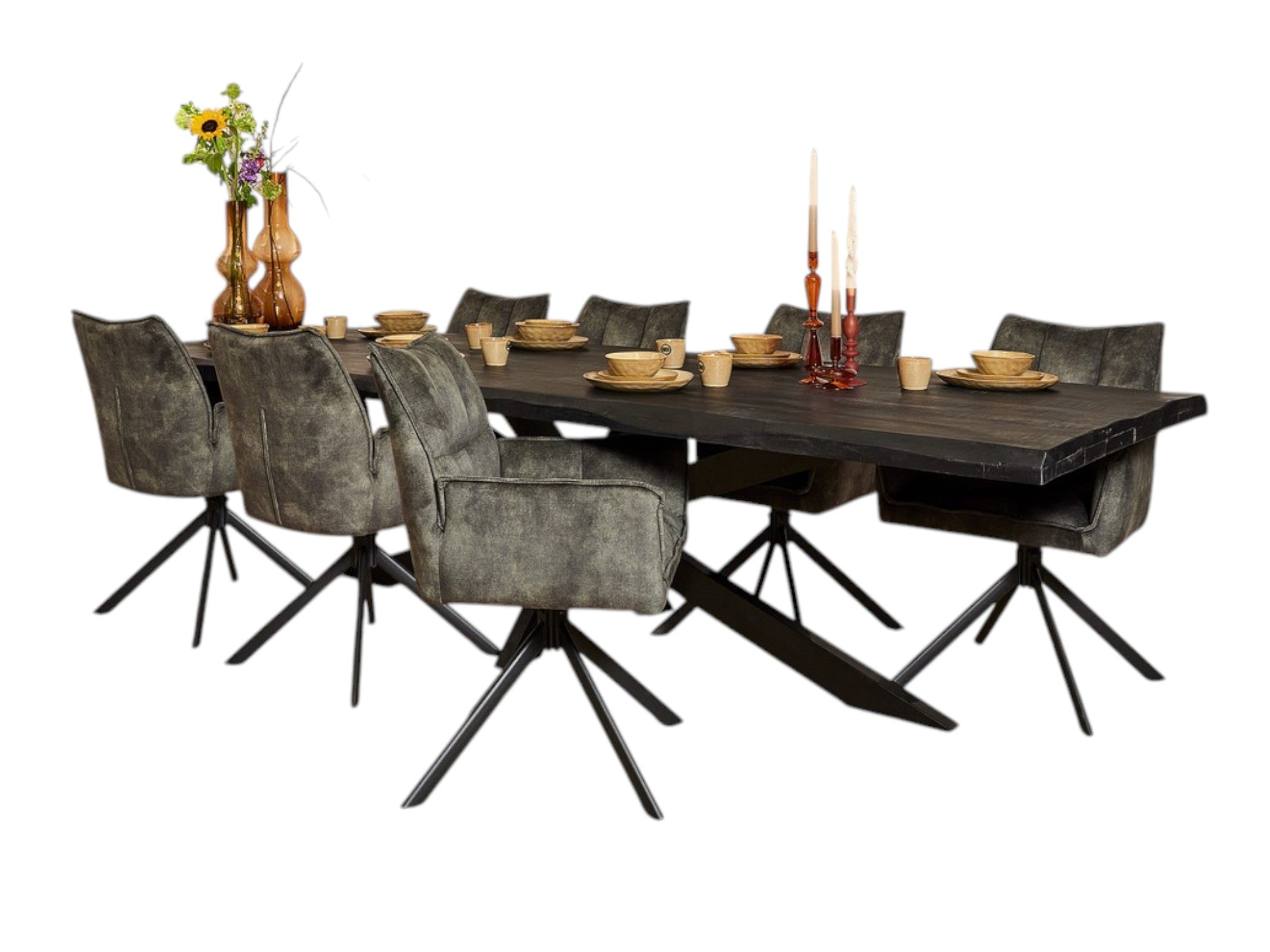 Baumstamttisch Boston Black | 300 cm