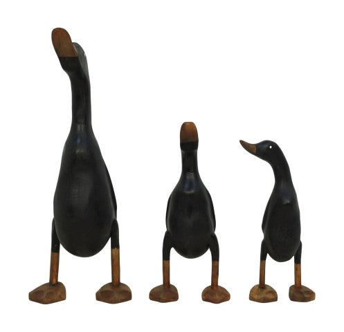 Bild Ente - schwarz - Bambus - Set von 3