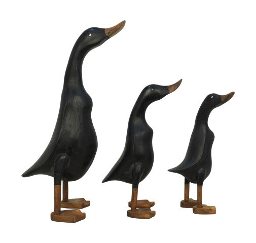 Bild Ente - schwarz - Bambus - Set von 3