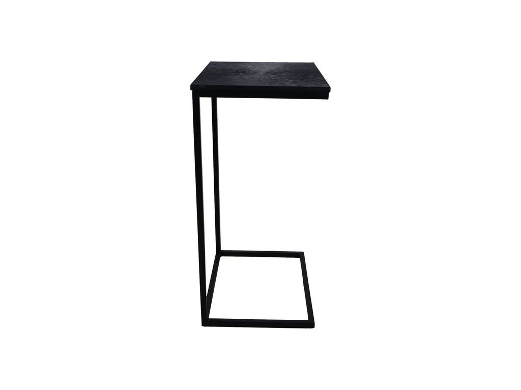 Beistelltisch Fletcher - 38x30x65 - Schwarz - Eisen/Aluminium