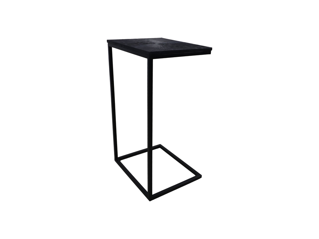 Beistelltisch Fletcher - 38x30x65 - Schwarz - Eisen/Aluminium