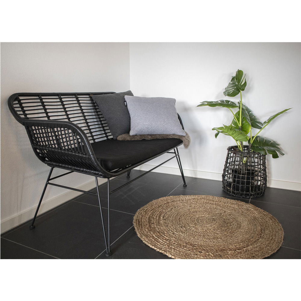 Bombay-Teppich - Teppich aus geflochtenem Jute, Natur, Ø90 cm