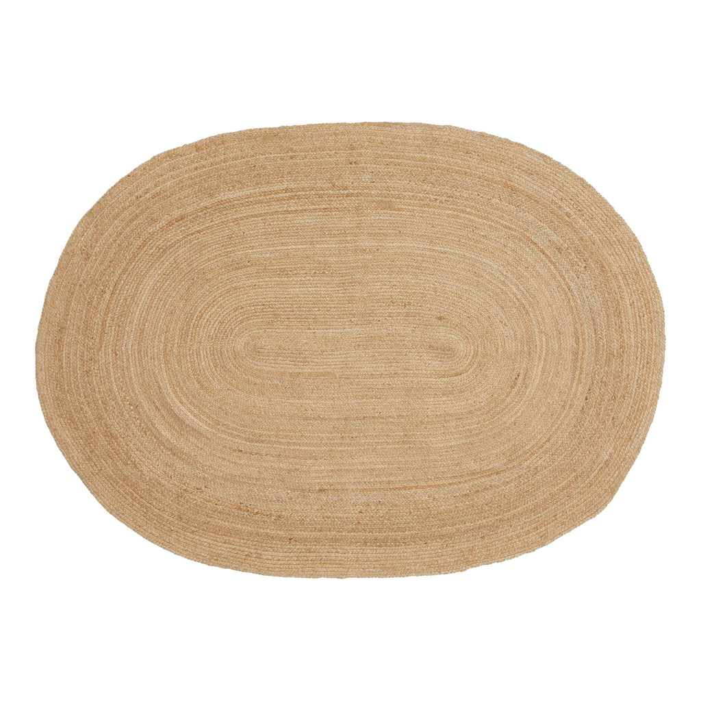Bombay-Teppich - Teppich aus geflochtenem Jute, Natur, oval, 140x200 cm