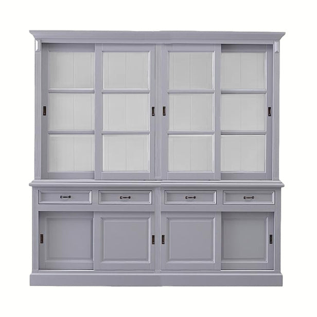 Buffetschrank Provence - 220 cm - grau/weiß