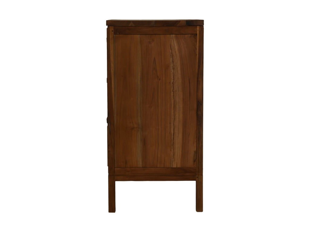 HSM Kollektion-Sideboard 3 La-90x42x85-Natur-Rattan/Teak