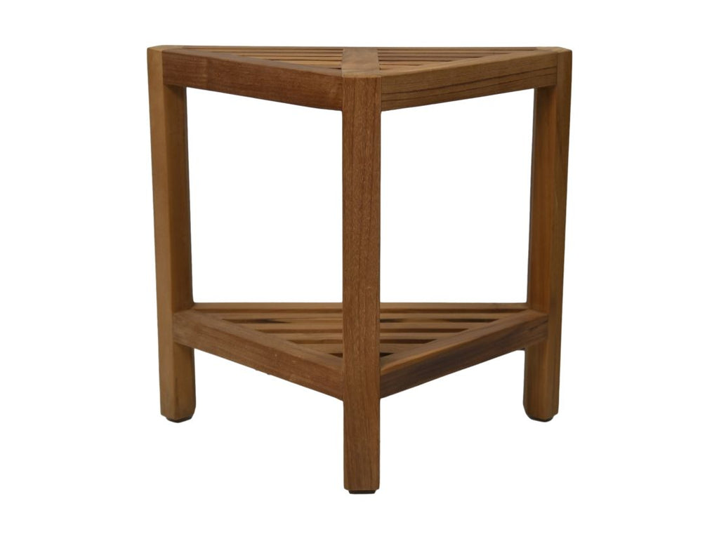 Dekoratives Eckschemel - 46x30x46,5 - Natur - Teak