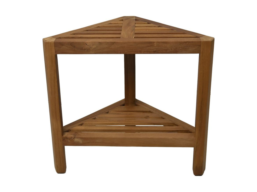 Dekoratives Eckschemel - 46x30x46,5 - Natur - Teak