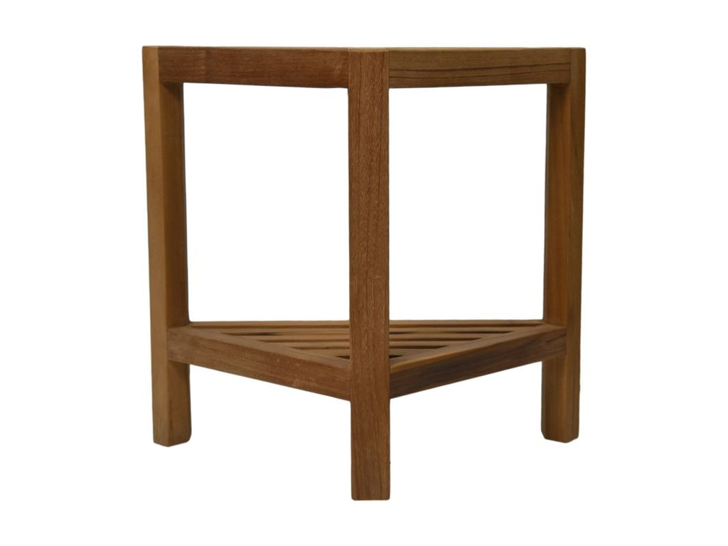 Dekoratives Eckschemel - 46x30x46,5 - Natur - Teak