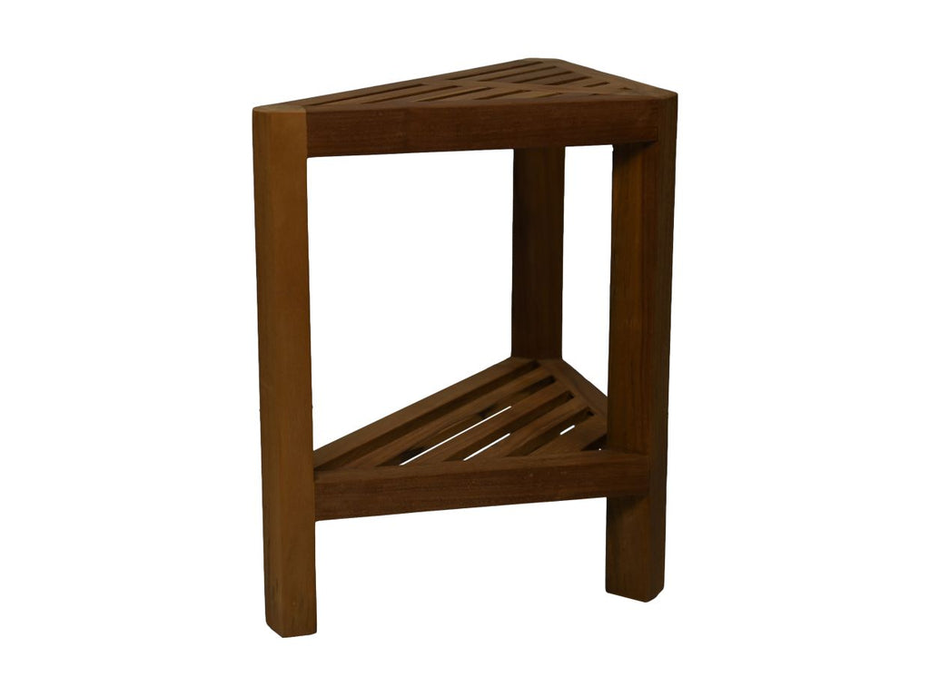 Dekoratives Eckschemel - 46x30x46,5 - Natur - Teak