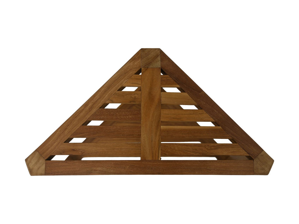 Dekoratives Eckschemel - 46x30x46,5 - Natur - Teak