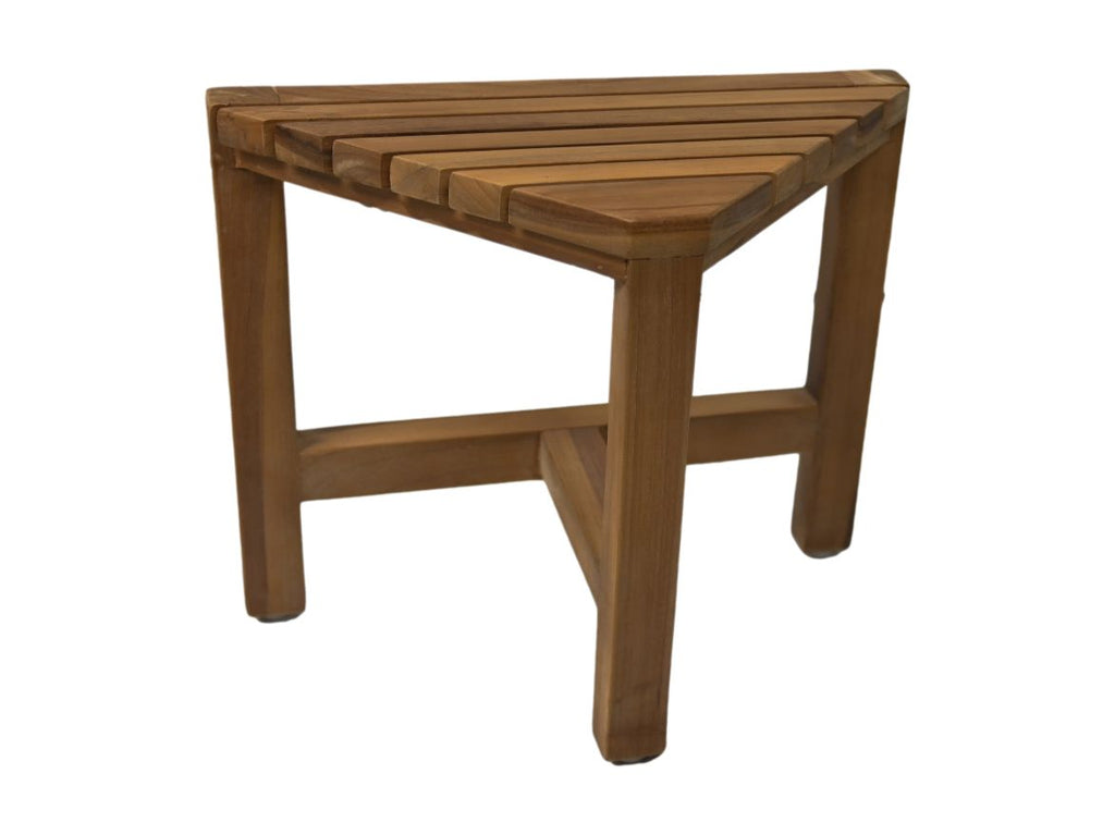 Dekorative Eckschemel - 38x20x32 - Natur - Teak - Set von 2