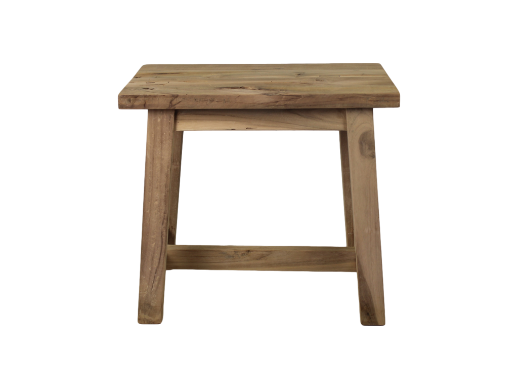 Dekorative Hocker Lawas - 50 cm - natur - Teak