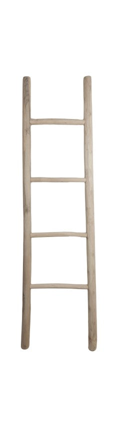 Dekorative Leiter - 35-45x5x150 - Natur - Teak