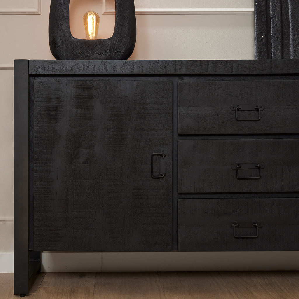 Dressoir Boaz Schwarz | 160 cm