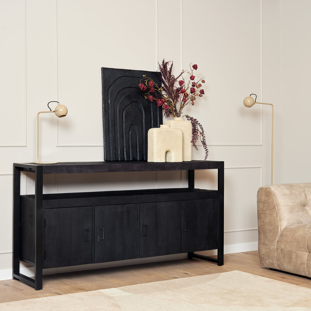 Dressoir Boaz Schwarz | 175 cm