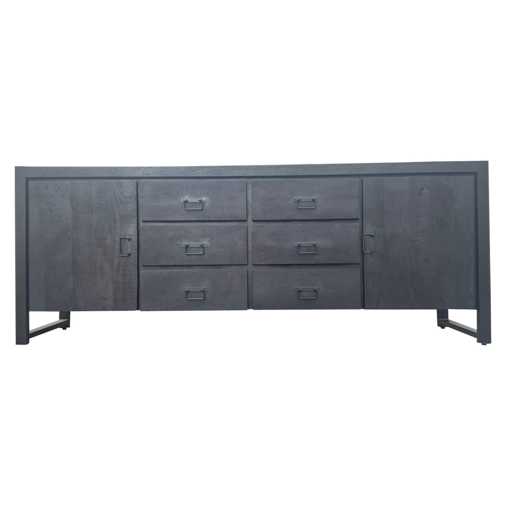 Dressoir Boaz Schwarz | 200 cm