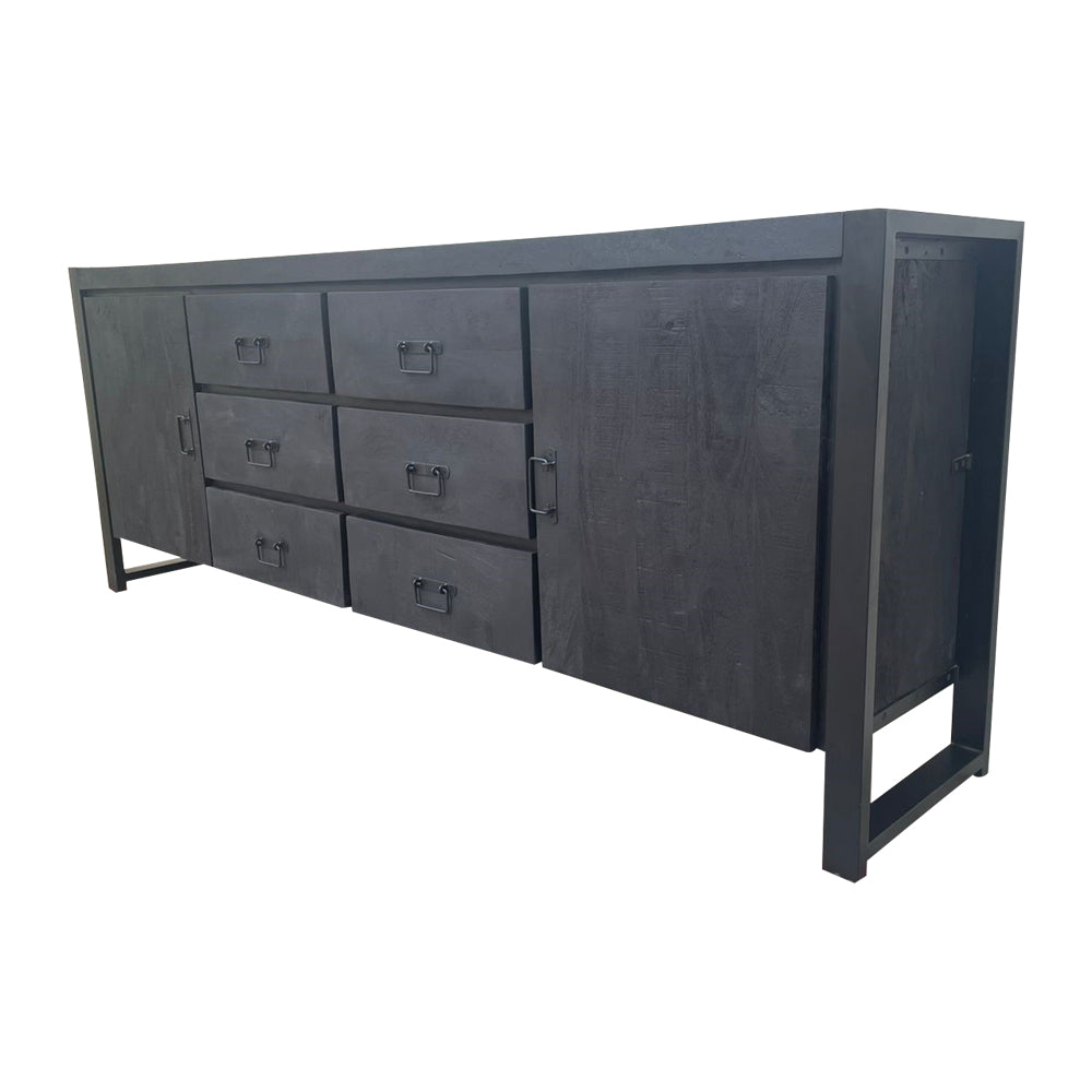 Dressoir Boaz Schwarz | 200 cm