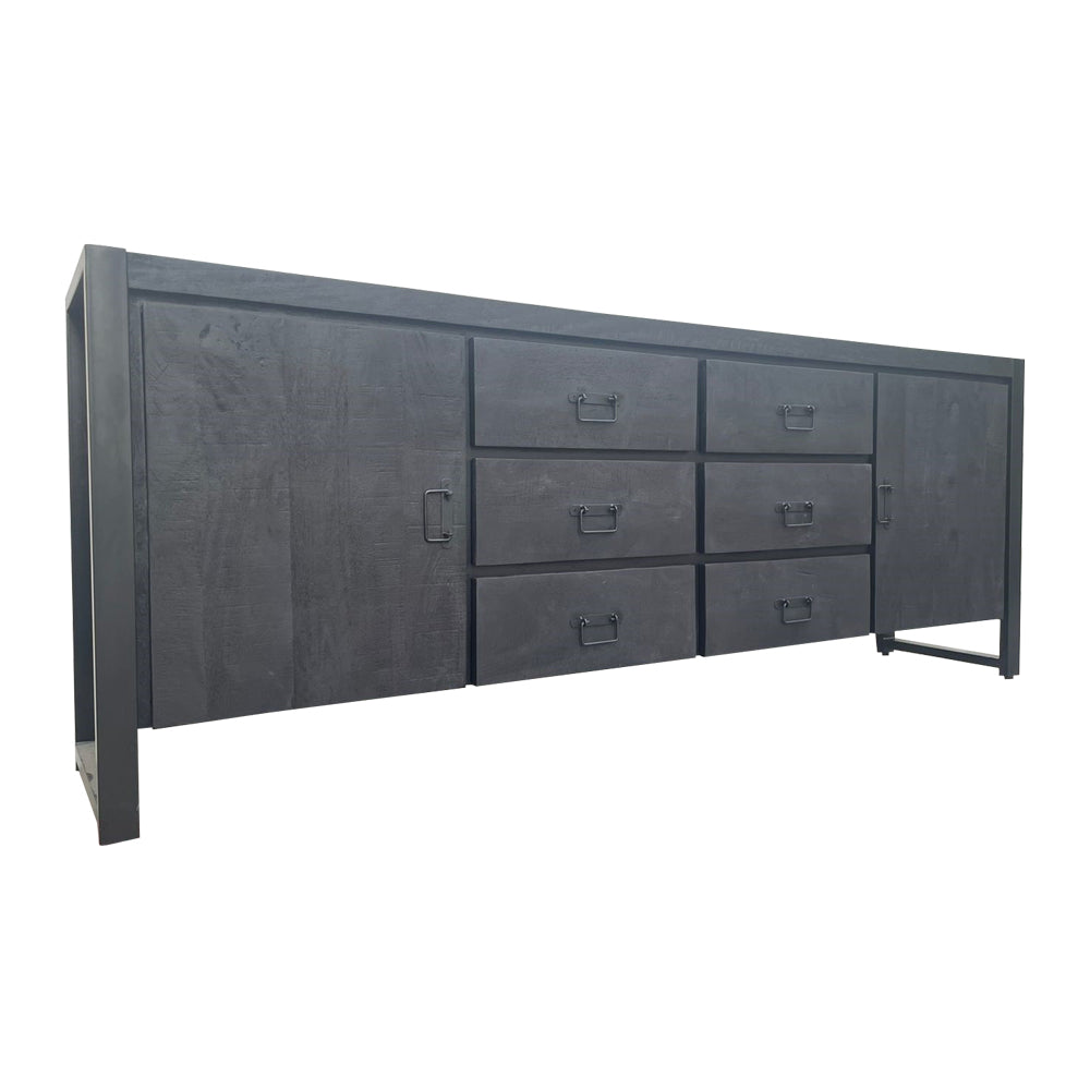 Dressoir Boaz Schwarz | 200 cm