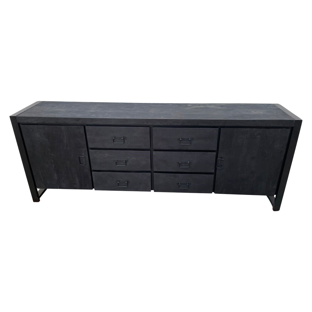 Dressoir Boaz Schwarz | 200 cm