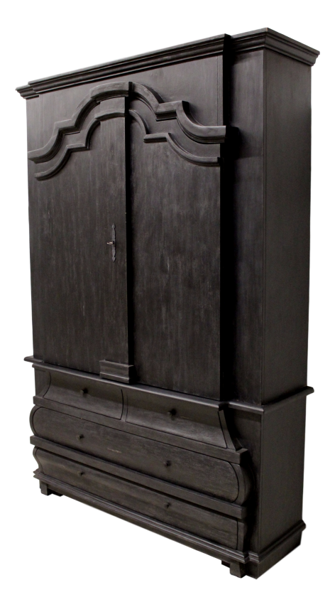 Dressoir Durham - 160x52x80 - Schwarz - Teak