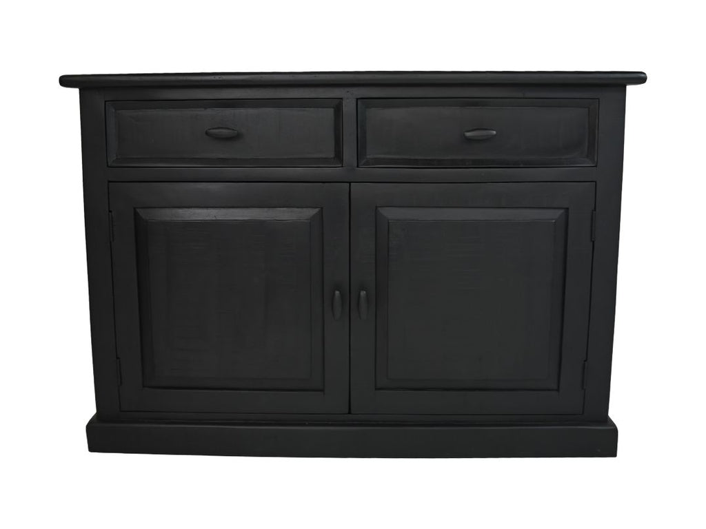 Dressoir Provence - 130x45x90 - schwarz - Kiefer