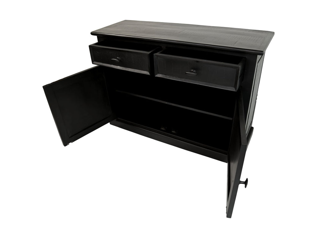 Dressoir Provence - 130x45x90 - schwarz - Kiefer