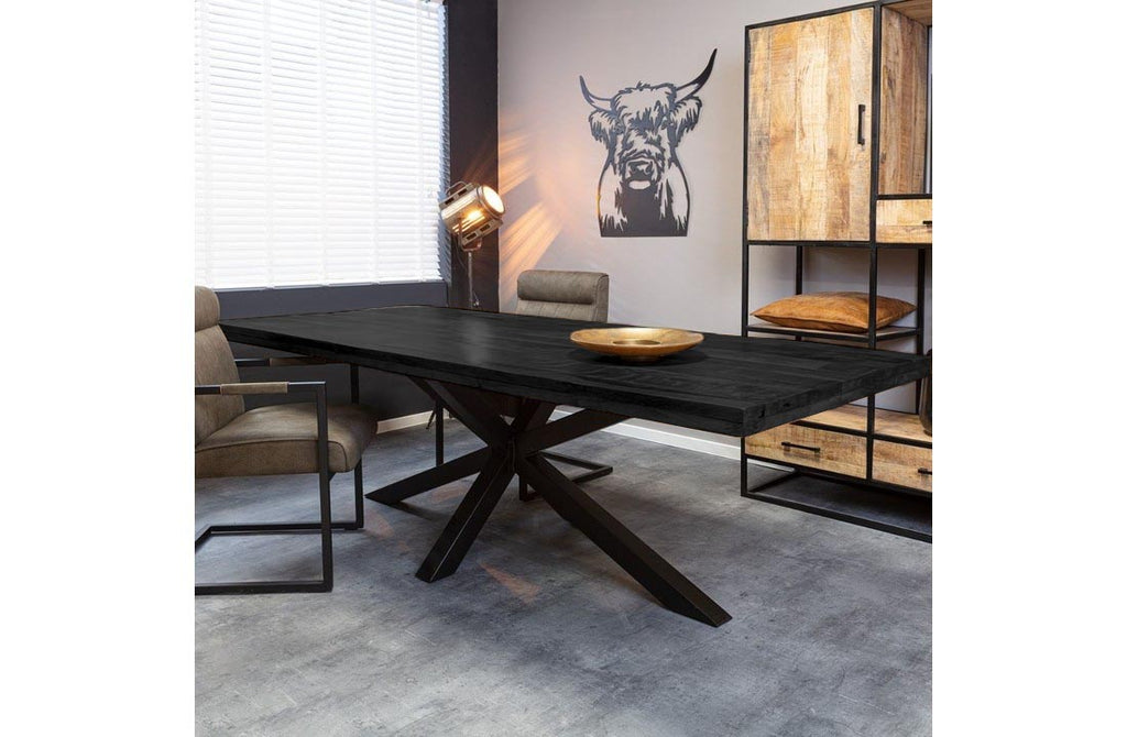 Esszimmer Tisch Denver Schwarz | Rechteck | 200 cm