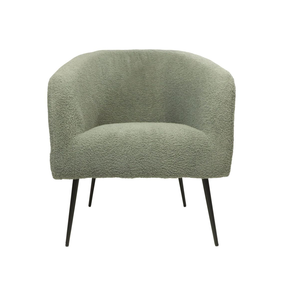 Fauteuil - 77x68x83 - Grau/Schwarz - Bouclé