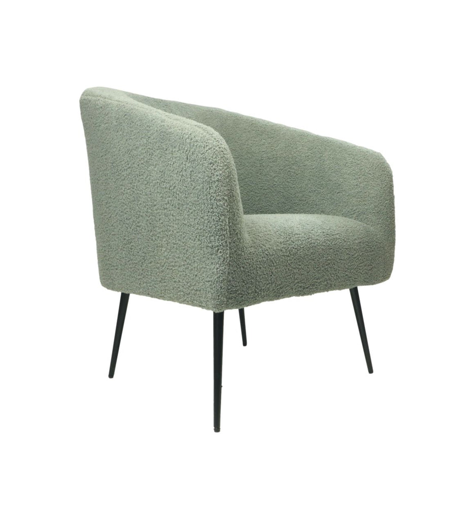 Fauteuil - 77x68x83 - Grau/Schwarz - Bouclé