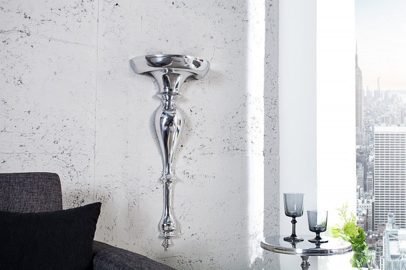 Wandkonsole Barock Scala 80cm silber/ 35729