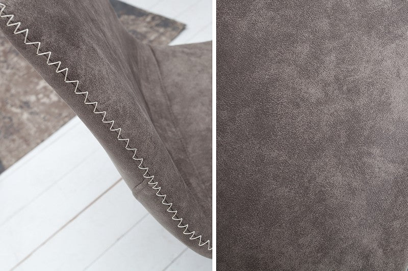 Stuhl Amsterdam Retro taupe grau