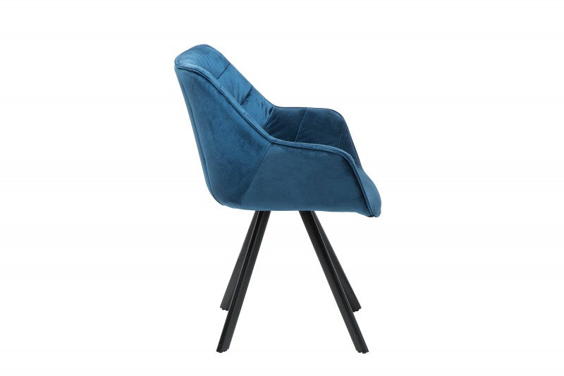 Stuhl The Dutch Comfort Samt blau