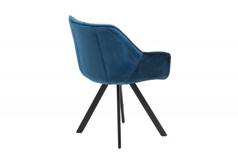 Stuhl The Dutch Comfort Samt blau