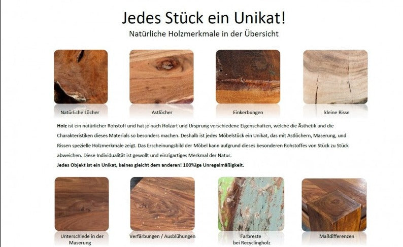 Beistelltisch Elements 2er Set Mango Natur/Holz