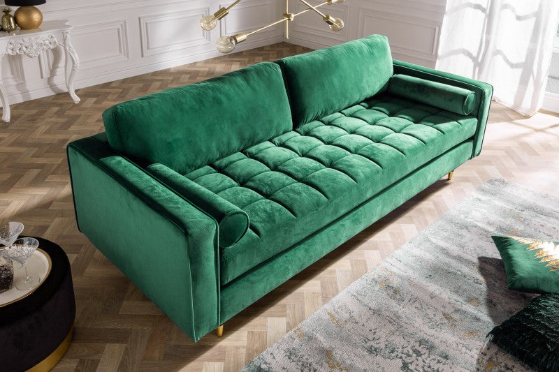 Sofa Cozy Velvet 220cm smaragdgrn Samt/ 39845