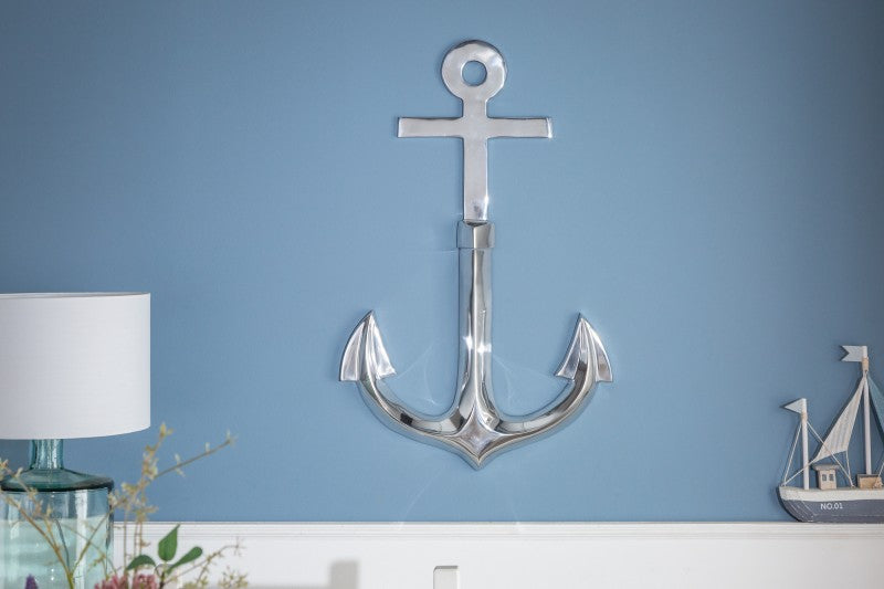 Wanddekoration Anchor 70cm silber 3D/ 38600