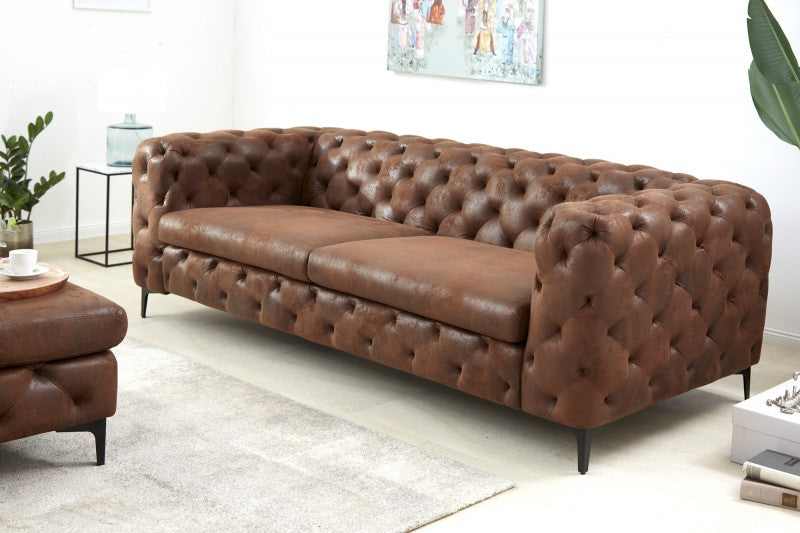 Sofa Modern Barock 240cm antik braun/ 40464