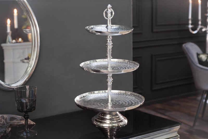 Etagere Orient 3er 50cm Aluminium silber/ 40385