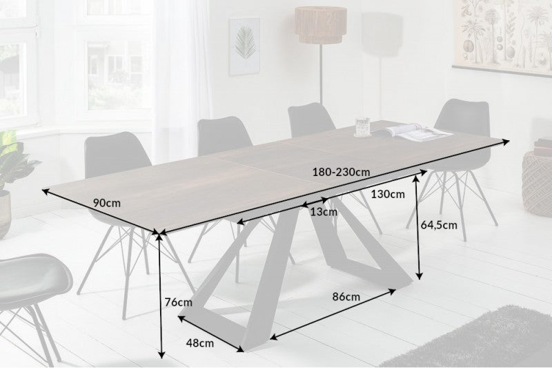 Esstisch Concord 180-230cm Keramik Eiche-Optik