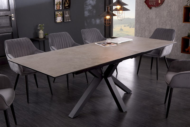 Esstisch Eternity 180-225cm Keramik Beton-Optik