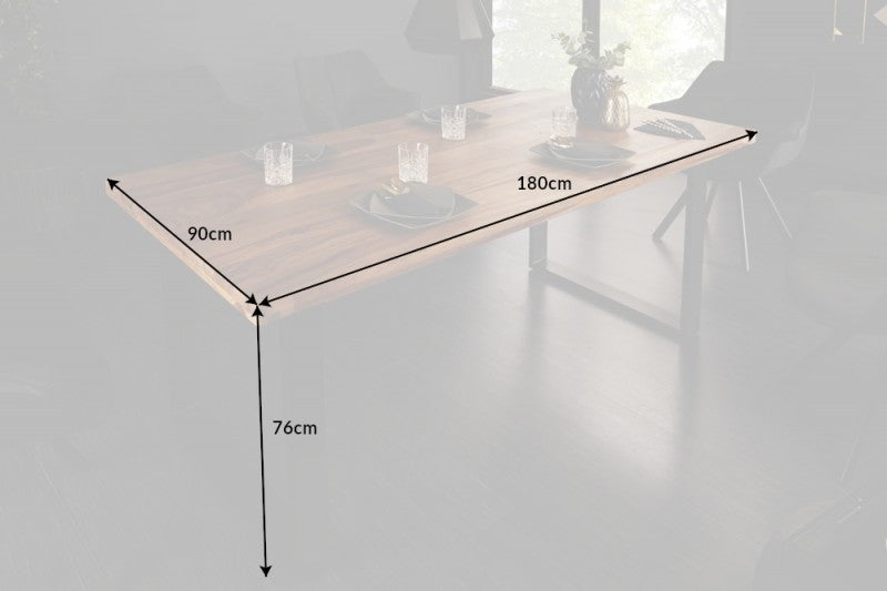 Esstisch Iron Craft 180cm Sheesham 45mm