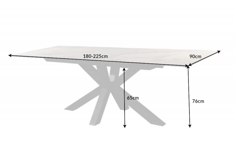 Esstisch Eternity 180-225cm Marmor-Optik