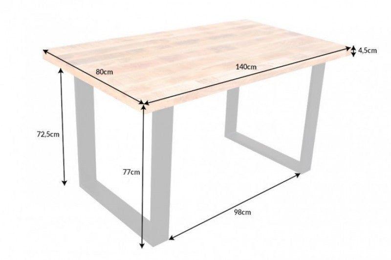 Esstisch Iron Craft 140cm Mango 45mm