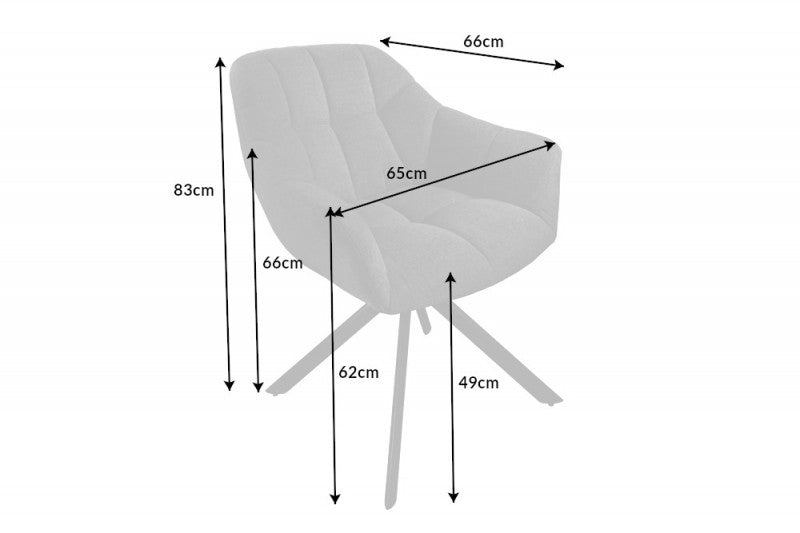 Stuhl Papillon anthrazit drehbar